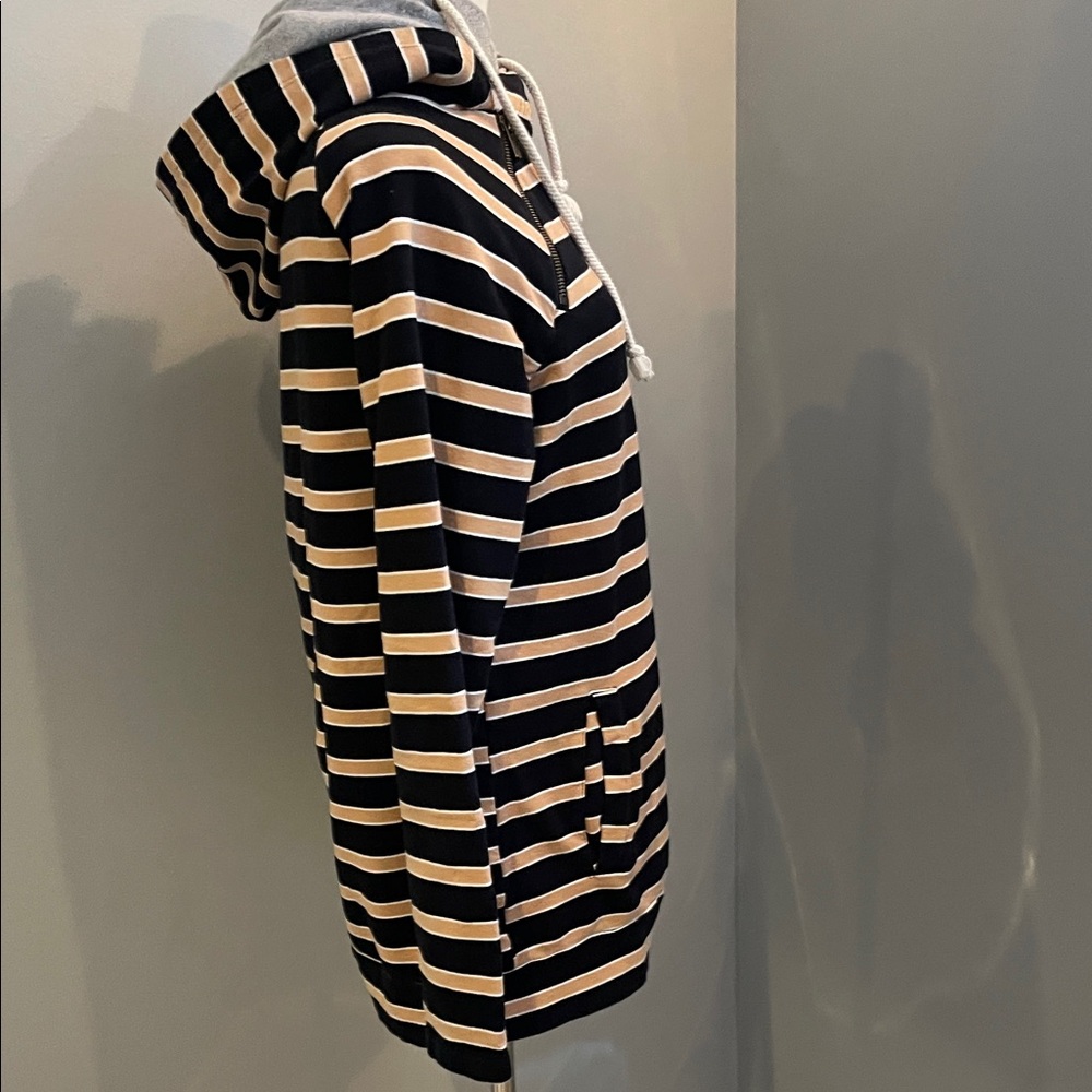 AMPERSAND AVE Black and Cream Striped Drawstring Hoodie   ***FINAL OFFER*** - Picture 6 of 8